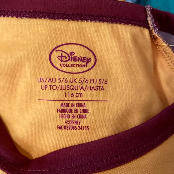 Disney Collection Girls Moana Maroon and Yellow Nightgown size 5/6-NWT - Picture 3 of 7